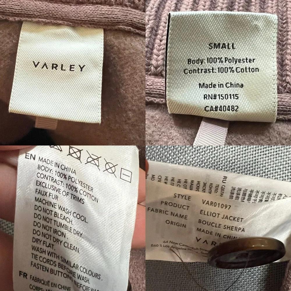 Varley Elliot Sherpa Button Down Jacket